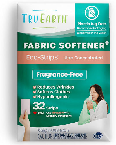 Fabric Softener Strips for Washing Machine, Alternative to Fabric Softener Liquid and Pods, Unscented Fragrance Free, up to 64 Loads per 32-Count