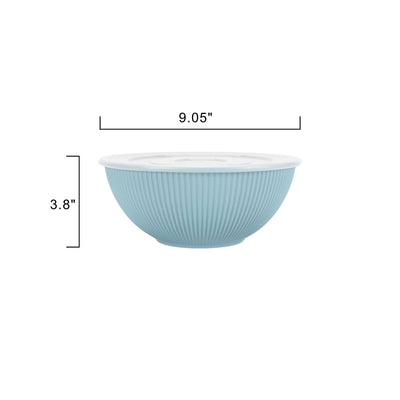 - Blue 4-Piece Eco-Friendly Recycled Plastic Serve Bowl Set