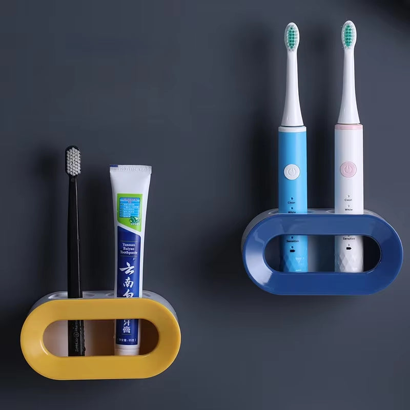 Electric Toothbrush Holder Double Hole Wall Toothbrush Organizer Toothbrush Stand Oral B Brush Holder Bathroom Accessories