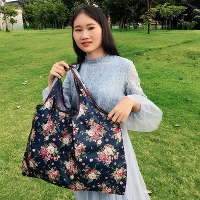 Thick Foldable Shopping Storage Bag Large Capacity Reusable Grocery Bag Eco Friendly Supermarket Waterproof Shoulder Bag 2022