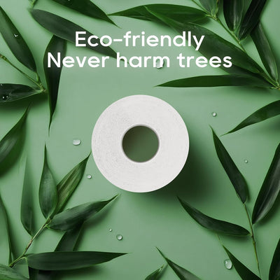 Bamboo Toilet Paper, Septic Safe Toilet Tissue, 24 Double Rolls, 320 Sheets per Roll, Tree Free, Non Toxic, 2 Ply, Soft and Absorbent, Eco Friendly Dye-Free Paper