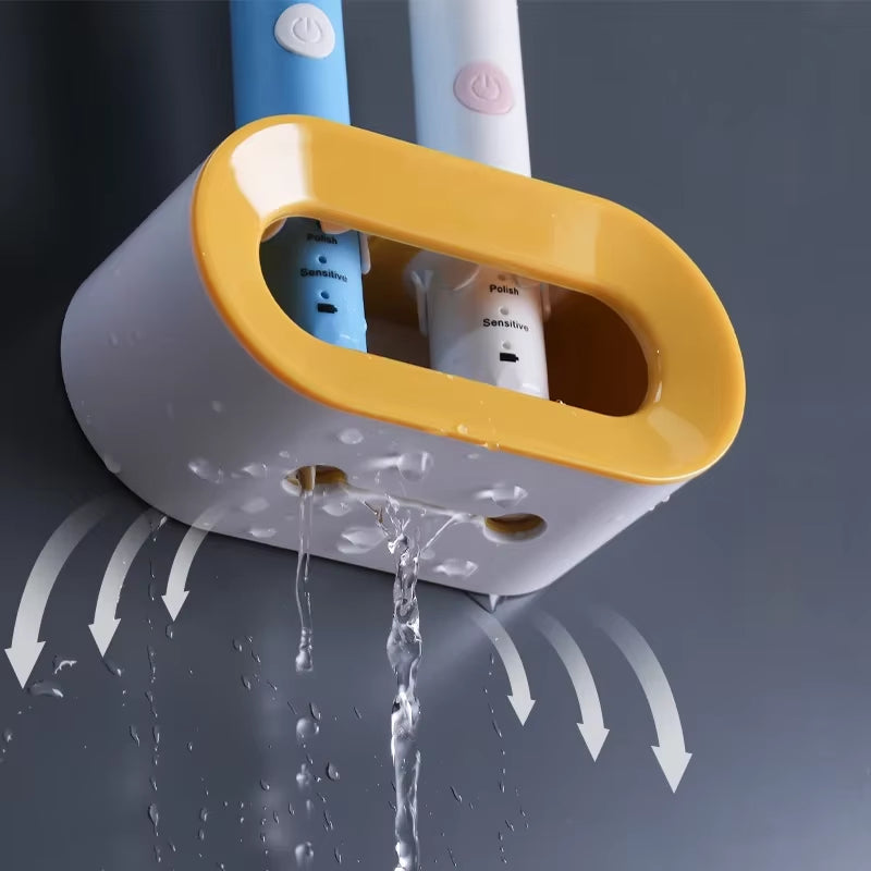 Electric Toothbrush Holder Double Hole Wall Toothbrush Organizer Toothbrush Stand Oral B Brush Holder Bathroom Accessories