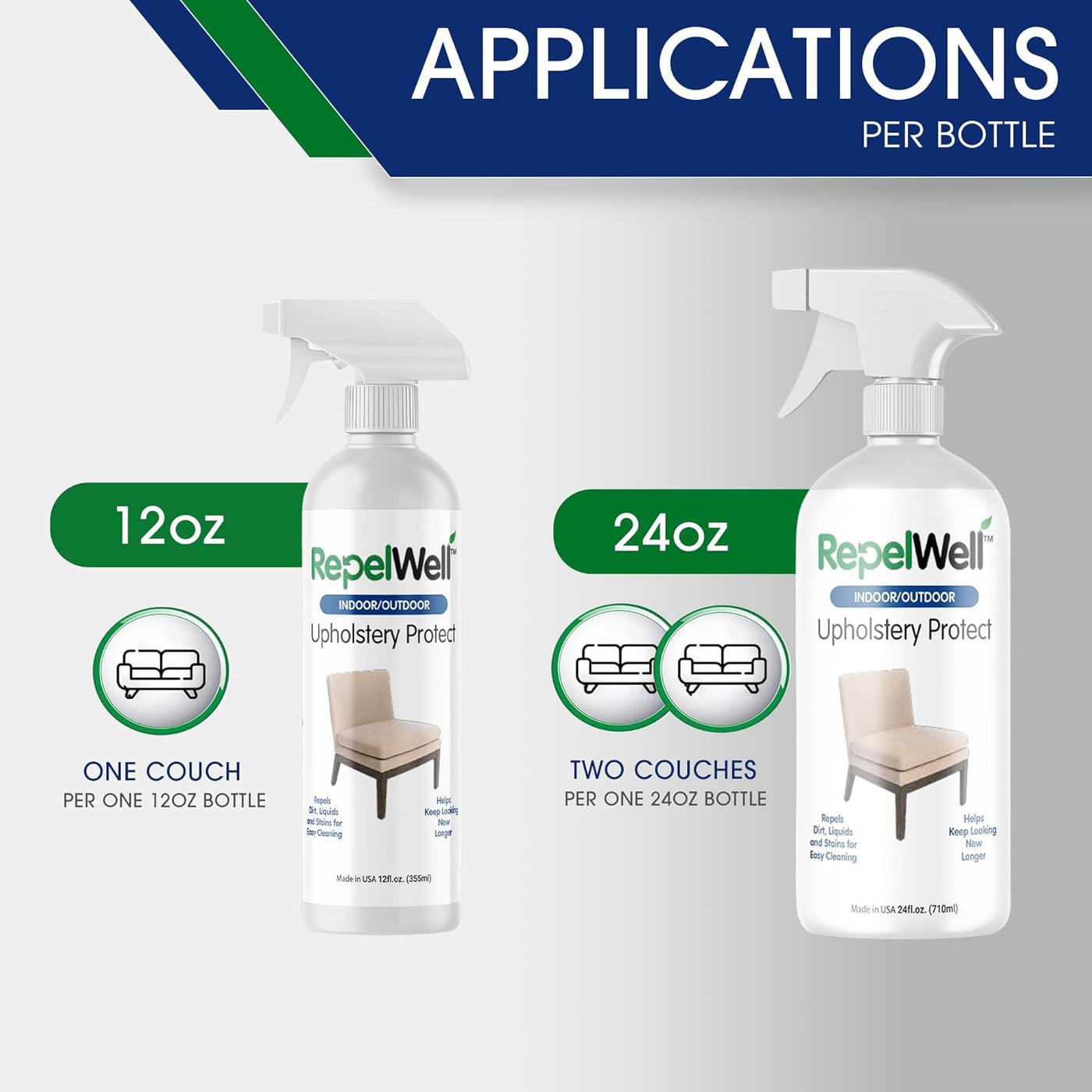 Eco-Friendly Upholstery Protection Spray - 24 Oz Non-Toxic, Pet-Safe Stain and Water Repellent for Fabric, Leather, and Suede - Long-Lasting Furniture Care Solution