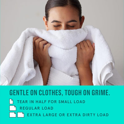 Powerful Laundry Detergent Sheets, 60 Count, Family Owned & Operated, Fresh Linen Scent, Biodegradable, Eco Friendly, Travel Laundry Detergent Sheets