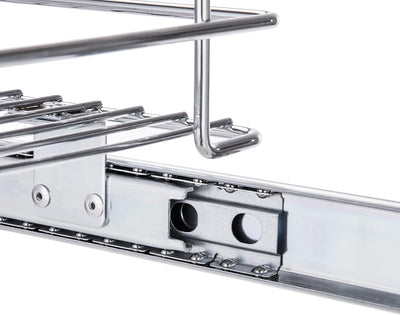 Pull Out Kitchen Cabinet Organizer with Two Tiers of Storage, 11” W X 20” D