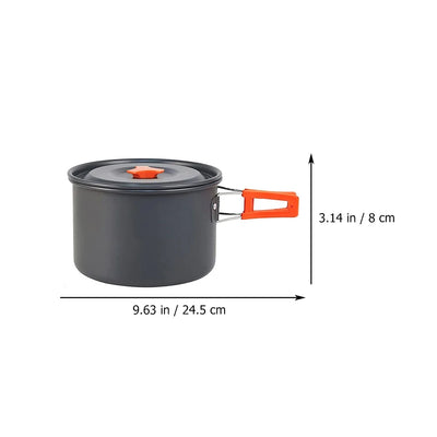 Cooking Camping Set Cookware Pot Picnic Outdoor Kit Utensil Hiking Backpacking Folding Gear Campfire Equipment Bowl