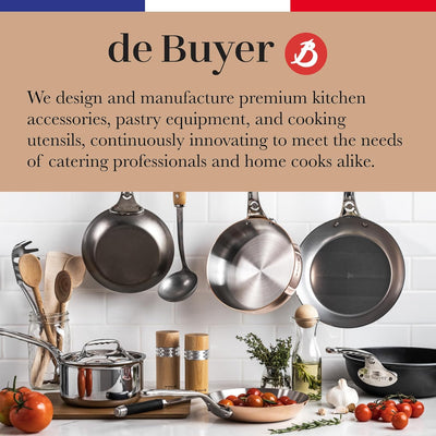 MINERAL B Carbon Steel Fry Pan - 10.25” Diameter, 7.3” Cooking Surface - Ideal for Searing, Sauteing & Reheating - PFAS, PFOA & PFOS Free - Made in France