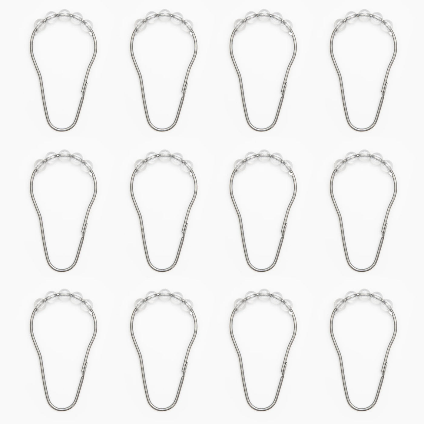 Eco-Friendly Terrazzo Waterproof Recycled PEVA Shower Curtain Set and Hooks, Black, White