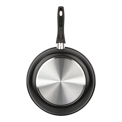 (4 Pack)  3-Piece Non-Stick Aluminum Skillet Set, Black