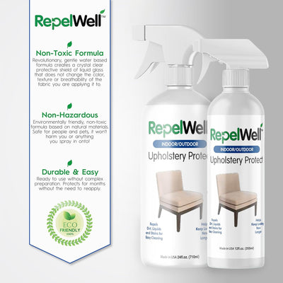 Eco-Friendly Upholstery Protection Spray - 24 Oz Non-Toxic, Pet-Safe Stain and Water Repellent for Fabric, Leather, and Suede - Long-Lasting Furniture Care Solution