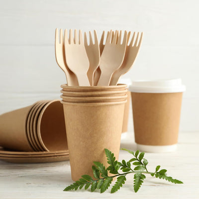 Disposale Biodegradable Wooden Forks – 360 Count Eco-Friendly Compostable Utensils