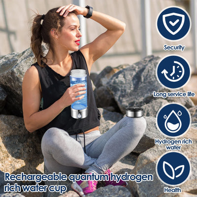 Hydrogen Water Bottle, Portable, Non-Slip, and Good Sealing, 360Ml, Plastic